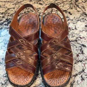 Josef Seibel Sandals Made in Hungary Leather Women Size 5.5 us eu 36
